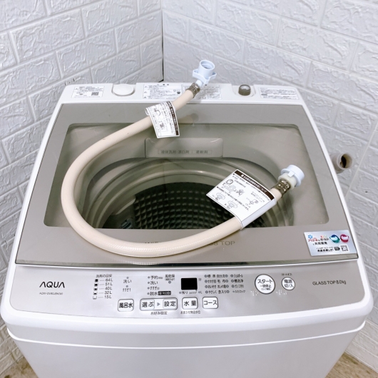 アクア AQW-GV80JBK 一人暮らし単身用洗濯機 8.0kg MKT01292