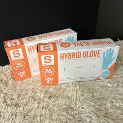 【未開封品】HYBRID GLOVE Sサイズ 100枚入り×2箱 ブルー
