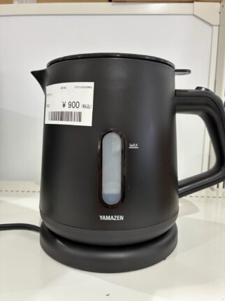 【店頭限定500円】YAMAZEN 電気ケトル ブラック|動作確認済み